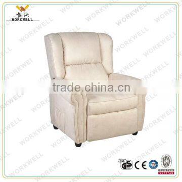 WorkWell modern style white genuine leather recliner sofa Kw-Fu23