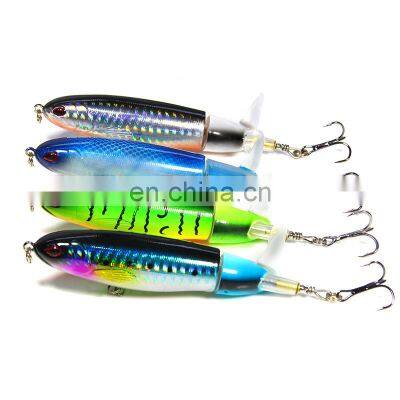 Whopper Topwater pencil popper lures 15g 11cm lifelike hard bait propeller fishing lures