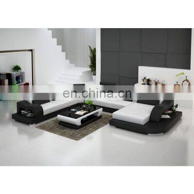 CBM G8005 7 seat U shaped sofa genuine leather home furniture sectional living Room sofa set