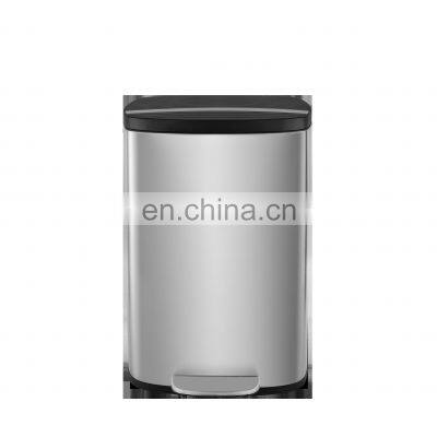 New design luxury large capacity trash bin soft closing 50L waste can pedal trash bin