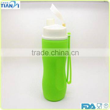 750ML Fashionable Heat Resistance BPA Free FDA/LFGB Collapsiable Silicone Sports Water Bottle photo-4