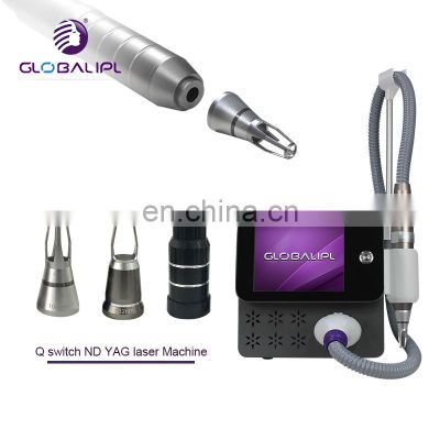 new technology mini whitening face laser portable q switched nd yag 1064 532 nm tattoo removal laser device carbon peel