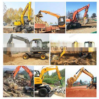 Hengwang HW90 9 Ton Four Wheel Drive Excavator New Hydraulic Wheel Excavator Machine Mini Wheel Excavator For Sale