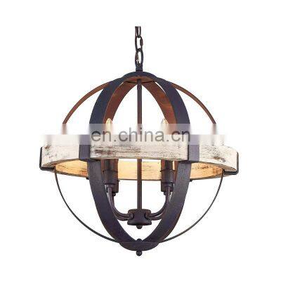 Wholesale farmhouse Chandelier Led Round Black Painting Modern Chandelier Pendant Light Ceiling Fixture