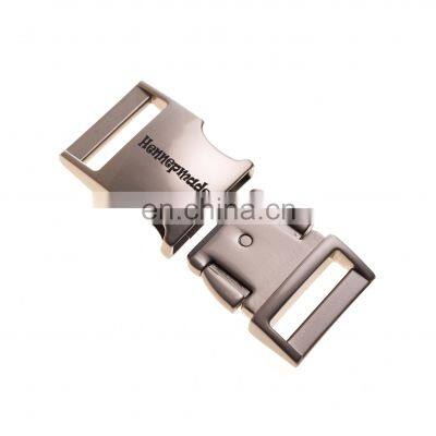 Wholesale Metal And Plastic Quick Side Release Metal Buckle With Lock 38Mm Adjust Belt Buckle For Dog Collar photo-2