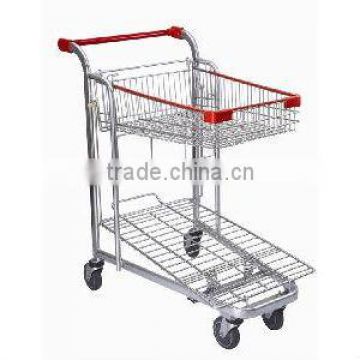 2013 hot shopping trolley hand cart logo bar metal trolley