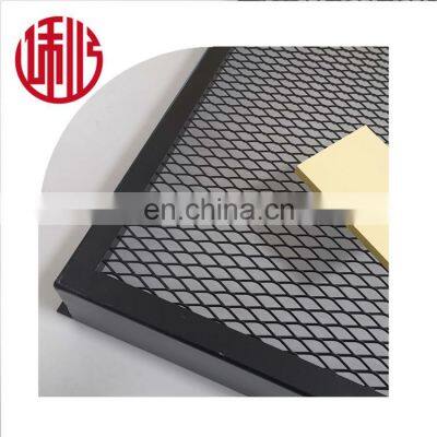 Black painting expanded metal mesh with frame in factory price