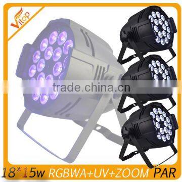 Popular Dj Euipment 18*15w RGBWAUV Led Par Zoom Stage Light