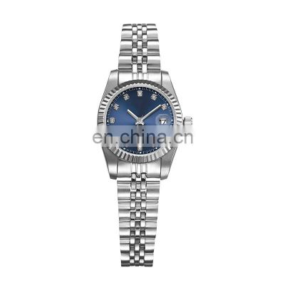 6335G Blue Dial Luxury Men Watch Wrist Custom Logo Stainless Steel Gentleman Date Window Handwatch