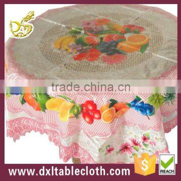 Fruit outdoor decorat printed PVC transparent tablecloth --Red