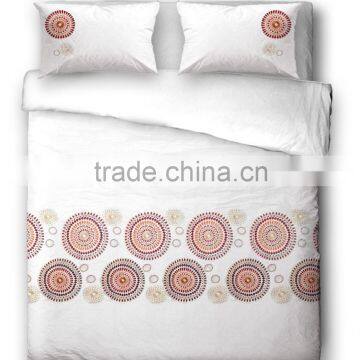 fancy traditional embroidery customized floral duvet cover