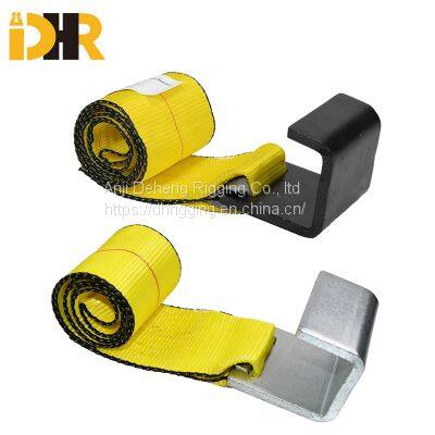2 Inch Winch Strap With Wire Hook / Flat Hook / D - Ring / Chain Anchor photo-5