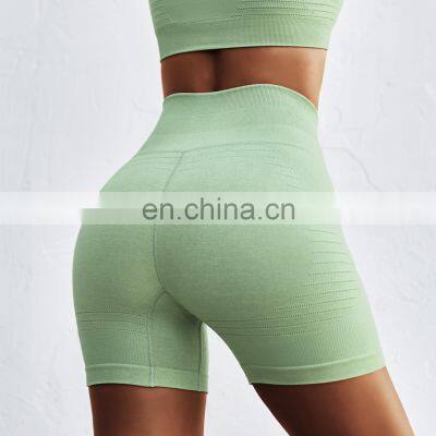 Custom Seamless Peach Butt Biker Shorts Sports Fitness High Rise Breathable Yoga Pants