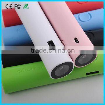 Handy power bank 2600mAh with LED flashlight charger