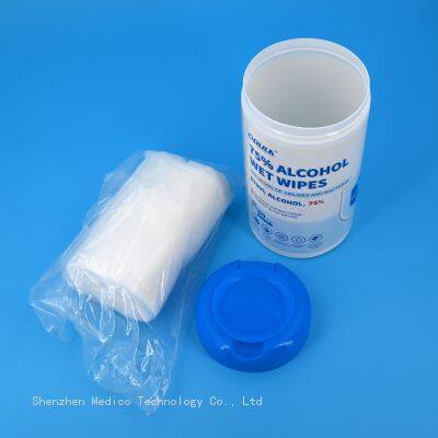 Non-woven 75% Alcohol Antibacterial Canned Wet Wipes for Personal Cleansing Moisturizing Hand photo-4
