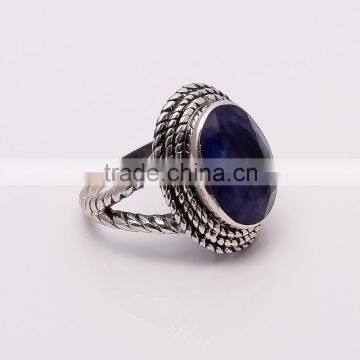 BLUE SAPPHIRE Ring,925 Sterling Silver Jewelry Wholesale,WHOLESALE SILVER JEWELRY,SILVER EXORTER,SILVER JEWELRY FROM INDIA photo-2