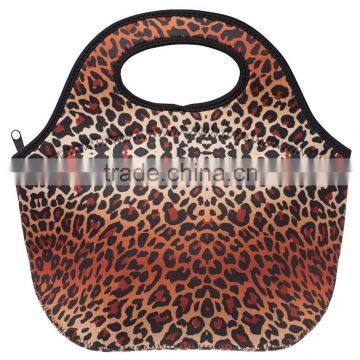 custom leopard lunch bag