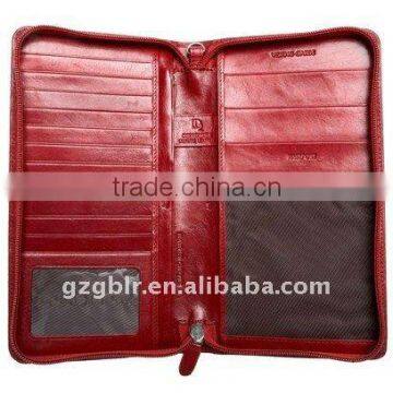 red leather card holder for women or lady