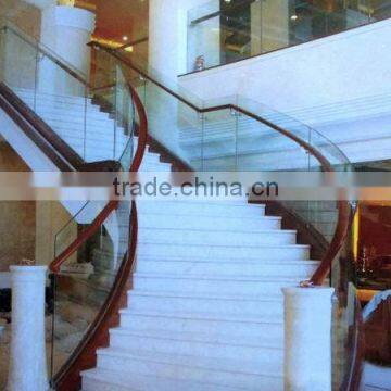 Popular Beautiful Pure White Artificial Stone Hall Stair photo-2