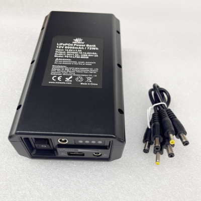 Melasta DC 12V Power Bank 6000 MAh Portable Charger Lithium Ion Battery Cell Powerbank photo-3