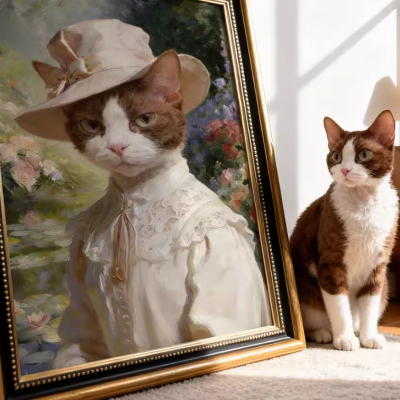 Custom Pet Portrait Oil Painting on Canvas - Handmade With Eco-Friendly Paints photo-4