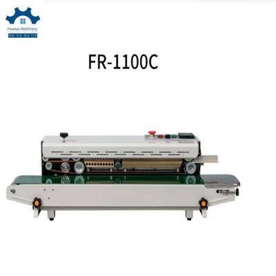 Huanyu Fr-1100c Continuous pe Bag Sealing Machine, Food Plastic Bag Heat Sealing Machine