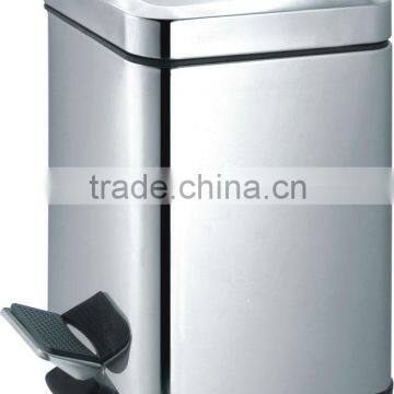 3L stainless steel square trash can