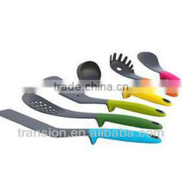 Nylon cookware sets with mix color handle