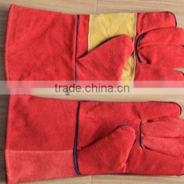 cow split leather welding gloves