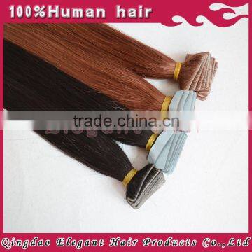 Wholesale 2015 hot sale 18" high quality brazilian virgin hair double drawn skin weft