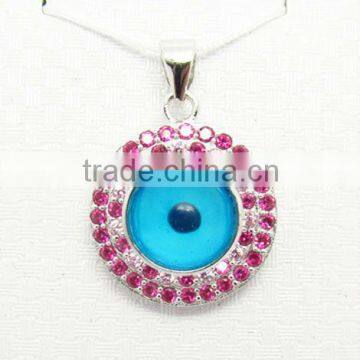 cubic zircon stone eye pendant