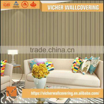 Professional Manufacturer Eco-Friendly Classic Stripe Style Style Latest Design Interior Specialized Wallpaper