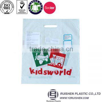 Kidsworld White HDPE Printed Die Cut Bags