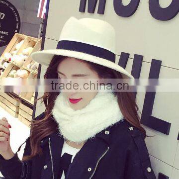 2016 New Style Ladies Fashion Circle Wool Plain Knitted Taiwan Magic Scarf photo-3