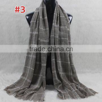 2016 Fashion Ladies Checked Plaid Viscose Pashmina Blanket Scarf Shawl