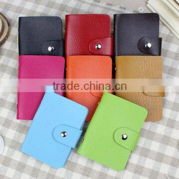 Leather Business Name Credit ID Card Case Holder Wallet