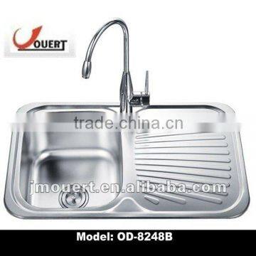 utility stainless steel kitchen sink-drainboard sink