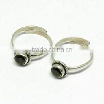 Path Of Life !! Green CZ 925 Sterling Silver Toe Rings, Unique Silver Jewelry, Gemstone Toe Rings photo-3