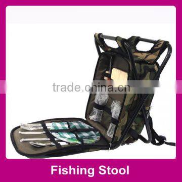 collapsible folding stool with cooler bag\