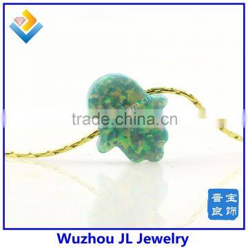 925 Sterling Silver Synthetic Hamsa Opal Gems Necklace For Sale Online With Factory Price photo-5