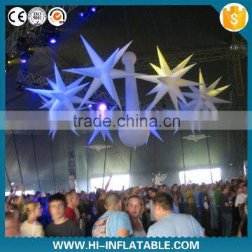 stage decoration and supply lights inflatable star with led lights for event decoration