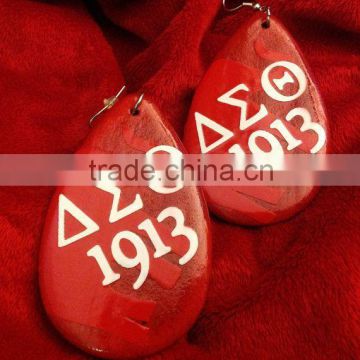 Vnistar delta sigma theta 1913 earrings greek sorority jewelry for anniversary wholesale