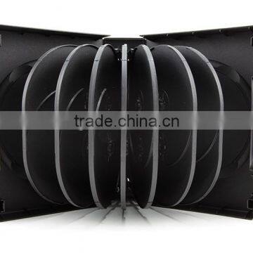 51mm black DVD case for 16 DVDs with tray