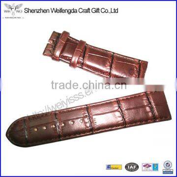 Wholesale Good Quality Fashion Crocodile Leather Watch Strap