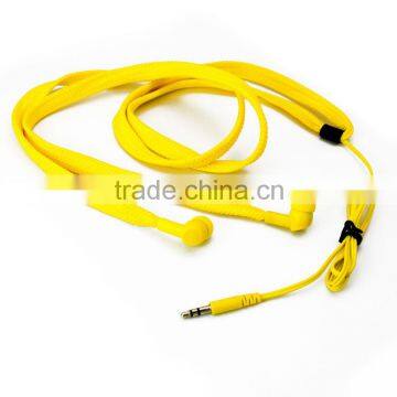 2013 popular waterproof earphone with shoelace design for Girls