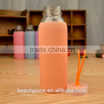 Bpa Free Sports Water Bottle Joyshaker Borosilicate Glass Bottle Double Wall Insulated Glass Water Bottle With Silicone Sleeve photo-5