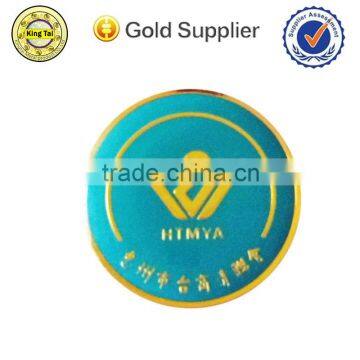 cheap promotional high quality brass custom metal epoxy badge