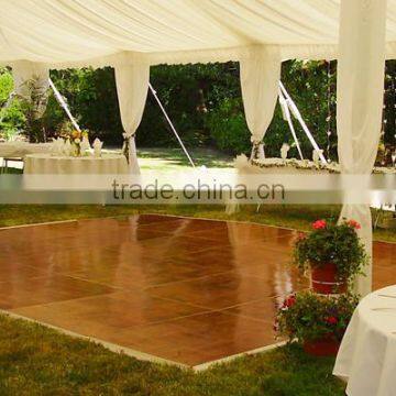 Movable dance floor easy assembled , teak wood color