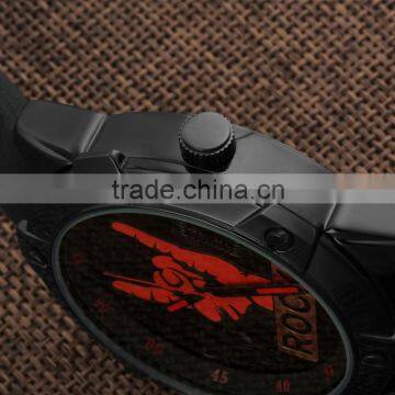 Fashion Rock and Roll Cool Big Case Silicone Man Watch Quartz Sport Rubber Watch photo-2