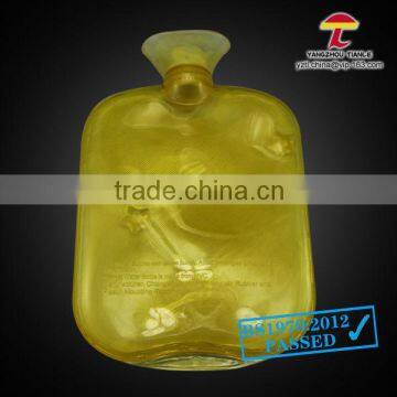 2000ml yellow transparent PVC hot wate bottle